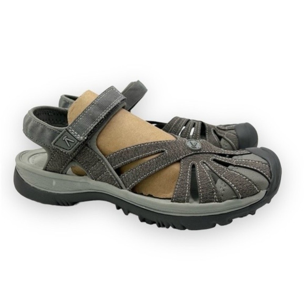 KEEN Womens Size 7 Black Gray Rose Sport Hiking Closed Toe Sandals Shoes NEW